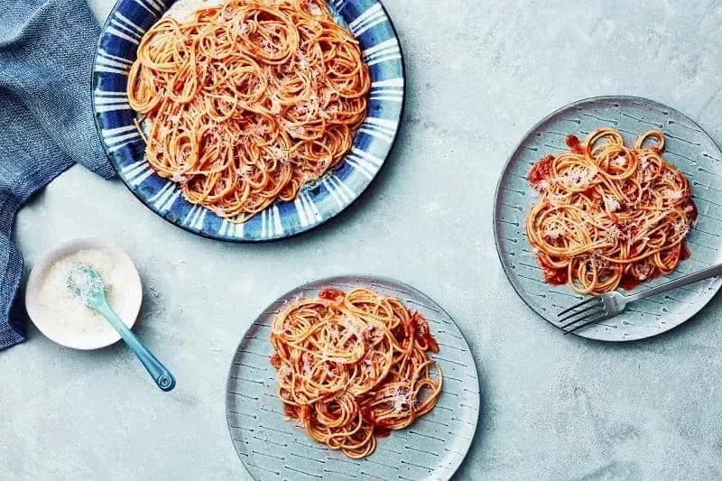 Barilla® Protein+® Spaghetti Marinara with Romano Cheese Recipe | US_PROD-6f7de129-d530-4f22-91bf-3564fb022a18