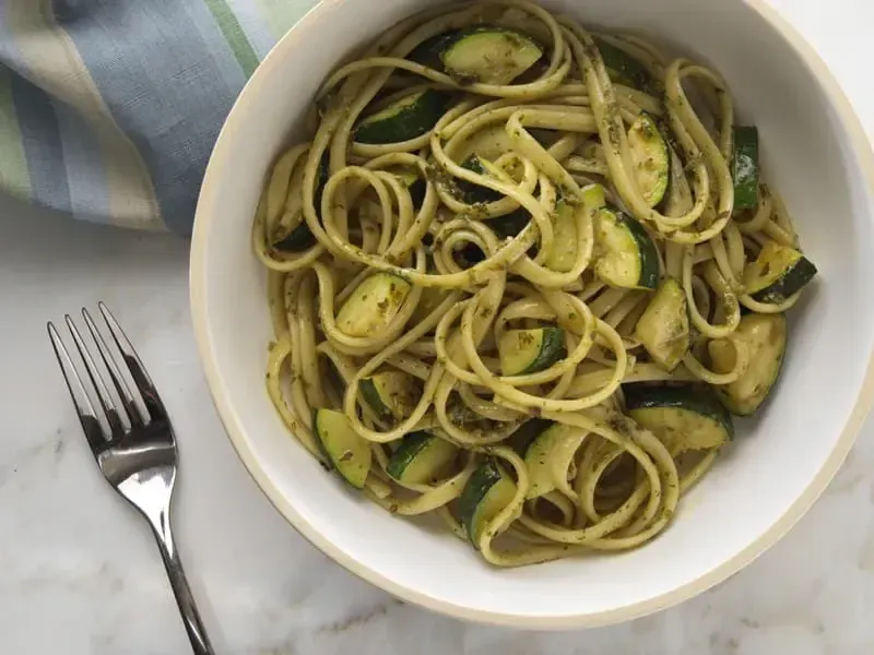 Linguine Pasta with Barilla® Rustic Basil Pesto and Zucchini Recipe | US_PROD-144b7556-34bb-42f5-b4cd-9b262521ac7e
