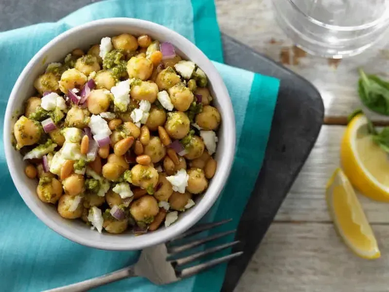 Barilla® Rustic Basil Pesto Chickpea Salad Recipe | US_PROD-bce7731f-083c-49c3-8d3e-b3fff500fa90