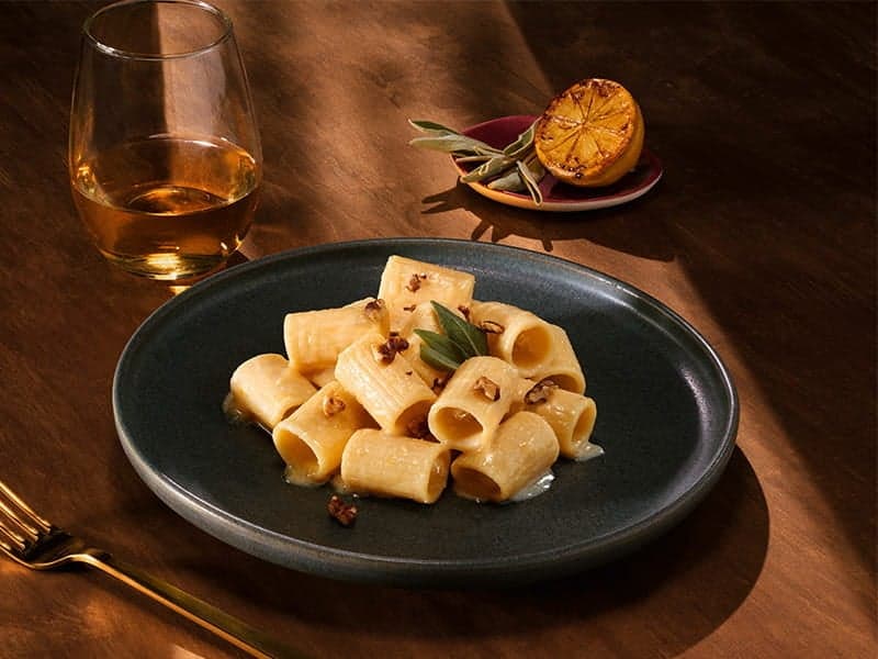 Al Bronzo® Mezzi Rigatoni Pasta with Brown Butter and Lemon Recipe | US_PROD-cf3eedc8-58ed-45d2-aa45-d49c7d64daa6