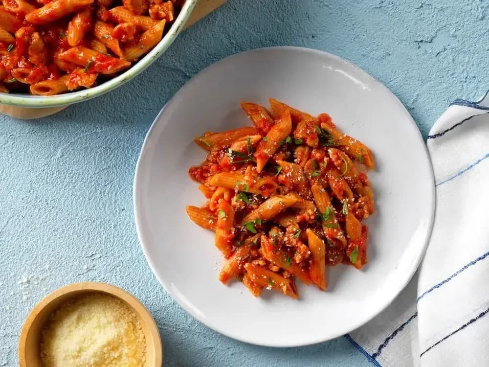 Barilla® Chickpea Penne Pasta with Chicken Ragout Recipe | US_PROD-27574684-19c8-450b-bd0f-943982b528cc